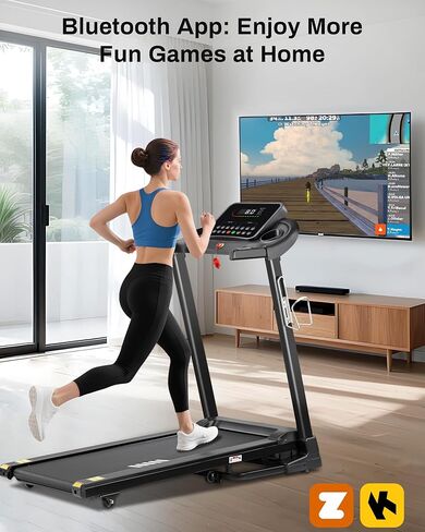 Incline Treadmill, Treadmill with 15% Auto Incline, 3.0HP, 300 lbs Capacity, Bluetooth APP, Shock Absorbing Design for Home Use in Saudi Arabia