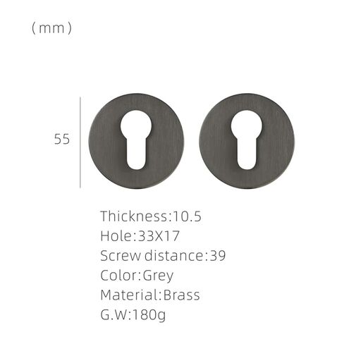 ألواح قفل الباب النحاسي مفتاح الإقامة المحمصات المغطاة بملفقة مخططة لداخل غرفة حمام 1pcs (الفضة) in Kuwait