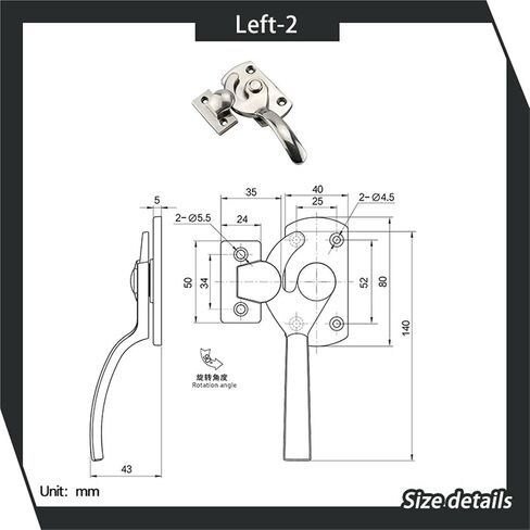 Rotating Handle 304 Stainless Steel Industrial Electrical Box Room Door 1Pcs(Right-5) in Saudi Arabia