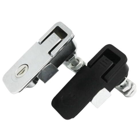 لوحة الشاحنة الكهربائية الزناد مزلاج مسطح القفل مضغوط مقبض القفل 1pcs (أسود) in Kuwait