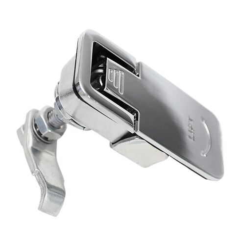 لوحة الشاحنة الكهربائية الزناد مزلاج مسطح القفل مضغوط مقبض القفل 1pcs (أسود) in Kuwait