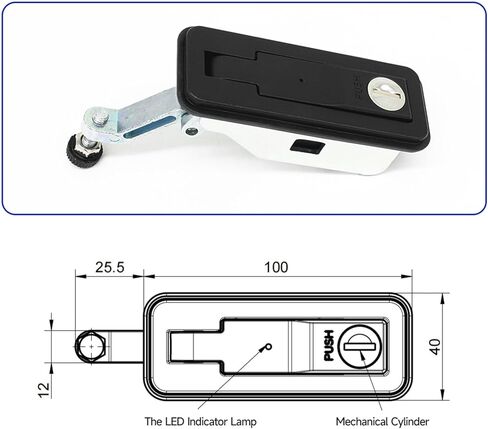 A7306-1111 Zinc Alloy Adjustable Lever Push Button Compression Trigger Flush Latch Tool Box Locks 1Pcs in Kuwait