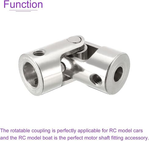 DMiotech 2 Pack 4mm to 5mm Inner Dia Rotatable Universal Steering Shaft U Joint Coupler L24 x D11 Coupler Connector W Screw for 3D Printer, CNC Machine in Saudi Arabia