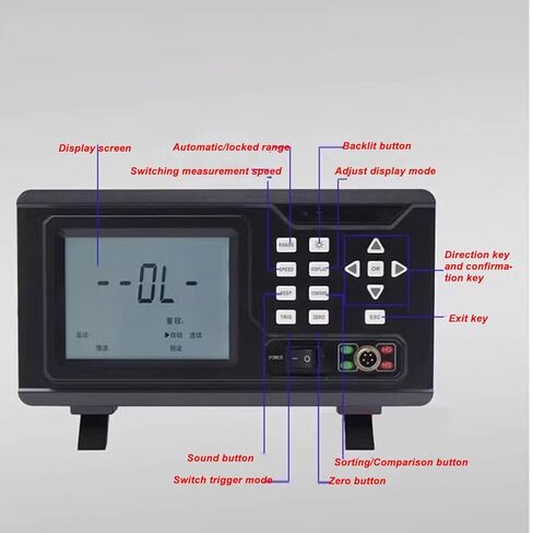 Fydun Digital Micro Ohm Ground Meter Low Resistance Tester Insulation Megohmmeter LCD Display Backlight (US Plug) in Saudi Arabia