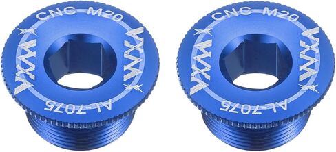Harfington 2pcs Crank Cover Screw M20 سبيكة الألومنيوم سبيكة كرنك تثبيت مسامير ذراع ذراع الترباس للدراجة الجبلية ، الأزرق in Saudi Arabia