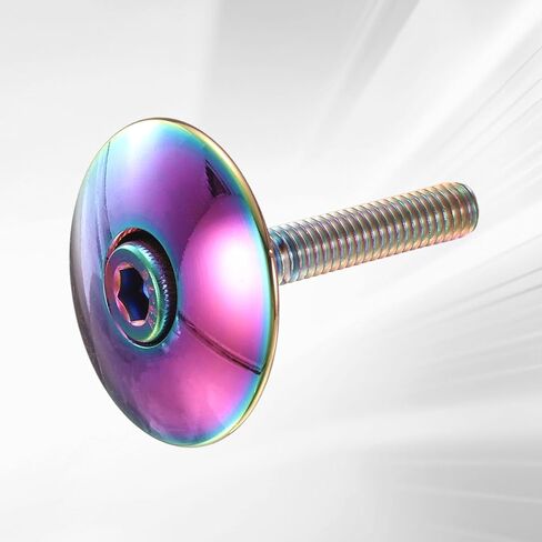 Harfington 1 1/4 "OD Bicycle Headset STEM CAP CAP Aluminium Cycling Cyncling STEM مع M6 BOLT للدراجة الجبلية للدراجة MTB ، ملونة in Saudi Arabia