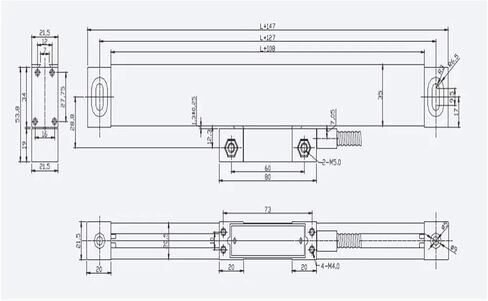 GS12 خط الخطي الخطي الخطي الرقمي GS12 EIA-422-A 0.005mm 5um الحاكم التشفير الخطي 5um (L 150mm) in Saudi Arabia