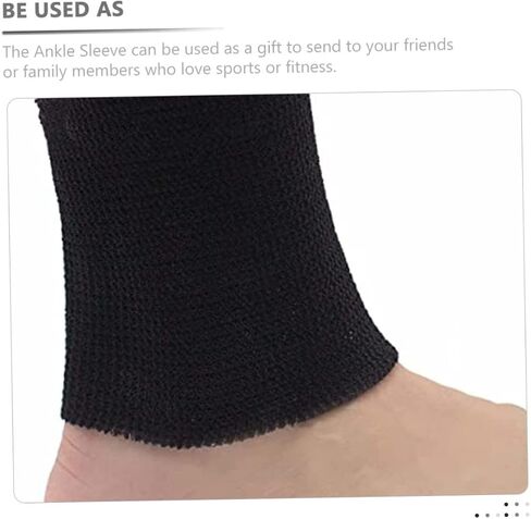 2Pcs Breathable Ankle Protectors Elastic Compression Sleeve for Sports Anti-Wear Ankle Covers for Ice Skating Comfortable Sweat-Absorption Pads for Men and Women in Saudi Arabia