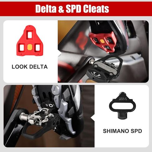 SPD & Look Delta Spin Bike Desidals ، دواسات دراجات مزدوجة مع مرابط مقاطع لـ Shimano SPD & Peloton ، تمرين داخلي لركوب الدراجات في الهواء الطلق in Kuwait