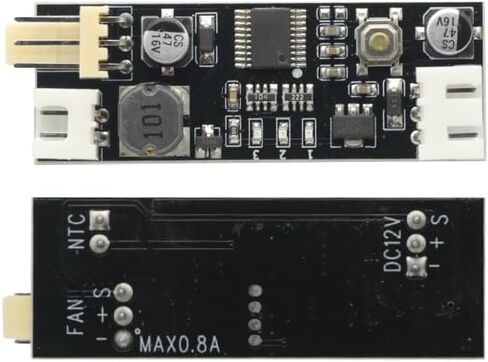 Single 12V 0.8A DC PWM 2-3 Wire Fan Temperature Control Speed Controller Chassis Computer Noise Reduction Module Board in Saudi Arabia