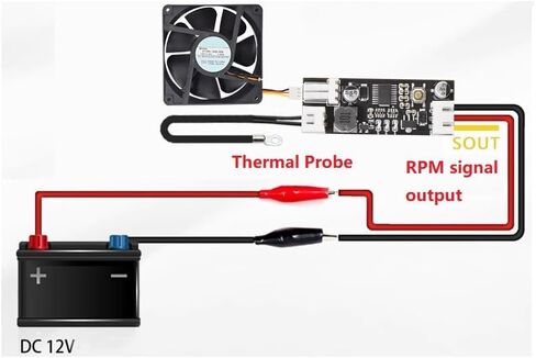 Single 12V 0.8A DC PWM 2-3 Wire Fan Temperature Control Speed Controller Chassis Computer Noise Reduction Module Board in Saudi Arabia