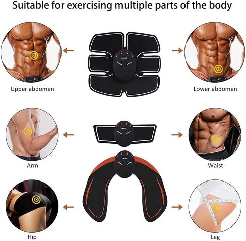 FIT Belt, Abs Stimulator, Muscle Stimulator, Abdominal Toning Belt, Abs Workout Equipment, Ab Sport Exercise Belt for Men and Women (Black) in Saudi Arabia