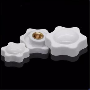 M4 m5 m6 M8 M10 Plum Bakelite Hand Tighten Nuts Star Mechanical Black White Thumb Clamping Knob Manual(Black Blind,M10 Head 38mm 5PCS) in Saudi Arabia