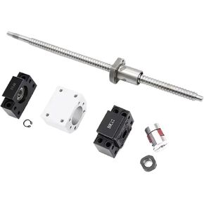 Metal Ball Screw nut 1set Ball Screw SFU2005 1050-2000mm with BKBF15 End Machining+BallScrew Nut+Supporter+Coupling(1850mm) in Saudi Arabia