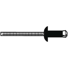 Blind Rivet, Dome Head, 1/4 in Dia., 13/16 in L, Stainless Steel Body, 100 PK, Mfr: U34330.025.0810-A in Saudi Arabia