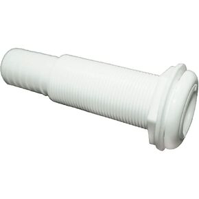 T-H Marine Straight Thru-Hull Fitting | 1.5 "بوصة مستقيمة من خلال التركيب للهيكل يوفر اتصال خرطوم متين - طول ممتد ، أبيض in Kuwait