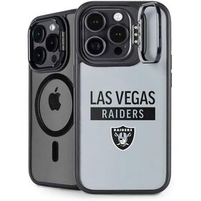 Skinit Kickstand Phone Case Compatible with iPhone 13 Pro - Officially Licensed NFL Las Vegas Raiders Silver Performance Series Design in Saudi Arabia