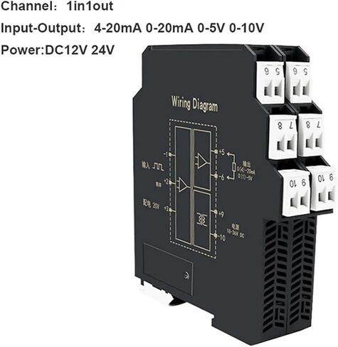 مرسل عزل إشارة DC فائق الرابع 4-20MA إلى محول الجهد 0-10V (1 في 2 OUT ، الإخراج 4-20MA_INPUT 4-20MA_DC24V PWR) in Saudi Arabia