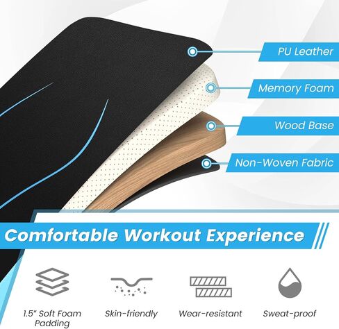 GYMAX Sit up Bench, Folding Adjustable Workout Bench for Ab Exercise, Curved Incline/Decline Slant Bench, Foldable Strength Training Weight Bench, Situps Abs Workout Equipment in Saudi Arabia