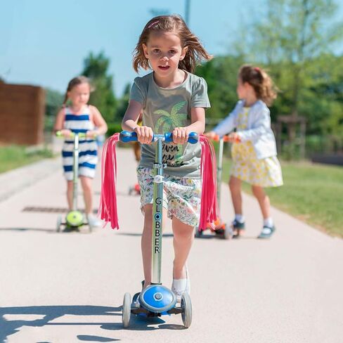 2Pcs Kids Bike Handlebar Streamers Tassels Gradient Pink Scooter Bicycle, Tricycle Handle Bar Grips, Bike Bell Accessories, Colorful Ribbons for Kids and Girls Boys in Saudi Arabia