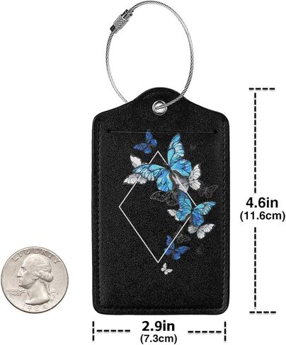 أغطية أمتعة الفراشة الزرقاء وعلامات الأمتعة TSA المعتمدة ، واقي مضاد للخلع قابلة للغسل مرنة ، وهدايا عيد ميلاد السفر للرجال (L 26-28 بوصة) in Kuwait