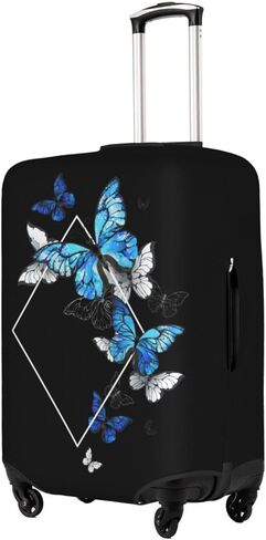 أغطية أمتعة الفراشة الزرقاء وعلامات الأمتعة TSA المعتمدة ، واقي مضاد للخلع قابلة للغسل مرنة ، وهدايا عيد ميلاد السفر للرجال (L 26-28 بوصة) in Kuwait