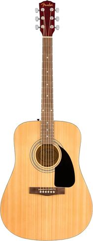 Fender FA -115 Dreadnought Acoustic Guitar - حزمة طبيعية مع حقيبة أزعج ، موالف ، حزام ، سلاسل ، اختيارات ، دروس في الحاجز عبر الإنترنت ، و Austin Bazaar التعليمي DVD in Saudi Arabia