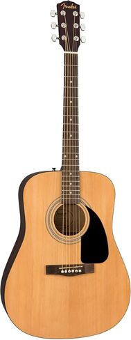 Fender FA -115 Dreadnought Acoustic Guitar - حزمة طبيعية مع حقيبة أزعج ، موالف ، حزام ، سلاسل ، اختيارات ، دروس في الحاجز عبر الإنترنت ، و Austin Bazaar التعليمي DVD in Saudi Arabia