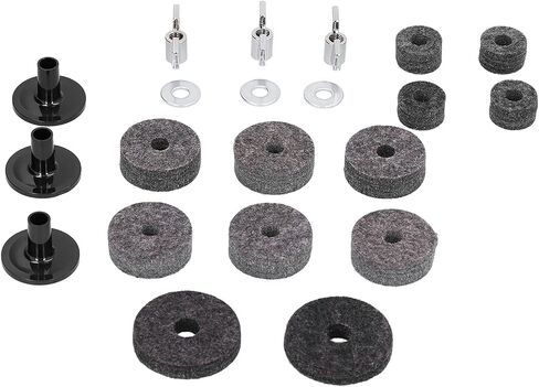 21Pcs Cymbal Felt Bracket Tube Accessory with Stainless Steel Wing Nut in Saudi Arabia