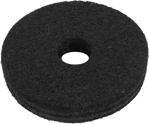 Alomejor Hi Hat Clutch Felt Set Reliable Drum Felt Kit Protects Cymbals for Musicians PVC Black 18 Pcs (Black) in Saudi Arabia