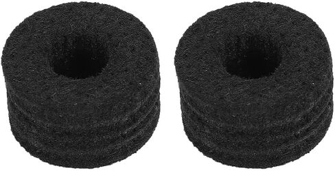 Alomejor Hi Hat Clutch Felt Set Reliable Drum Felt Kit Protects Cymbals for Musicians PVC Black 18 Pcs (Black) in Saudi Arabia