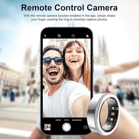 REALTER Health Tracker SMART RING للرجال-IP68 تعقب النوم المقاوم للماء مع معدل ضربات القلب/ضغط الدم/الدورة الفسيولوجية/تتبع الأكسجين ، عداد الخطوة ، iOS و Android متوافق (8#) in Kuwait