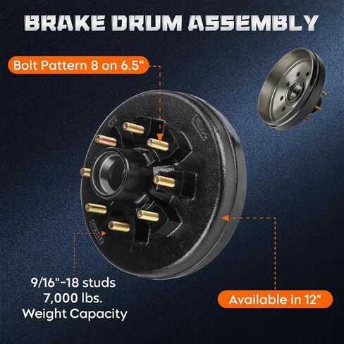 youxmoto 6 on 5.5 "Trailer Hub Drums Kit مع 12" × 2 "براميل الطبول الكهربائية. in Kuwait