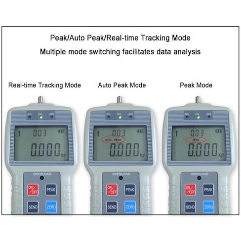 عداد التوتر للضغط الرقمي الشاشة الرقمية ، آلة اختبار الشد 10N-1000N مع 5 تحقيقات ، وحدات (N ، KG ، LB) ، أوضاع ذروة/ذروة/تلقائية ، شاشة LCD لاختبار التوتر وضغط in Kuwait