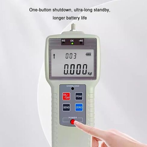 عداد التوتر للضغط الرقمي الشاشة الرقمية ، آلة اختبار الشد 10N-1000N مع 5 تحقيقات ، وحدات (N ، KG ، LB) ، أوضاع ذروة/ذروة/تلقائية ، شاشة LCD لاختبار التوتر وضغط in Kuwait