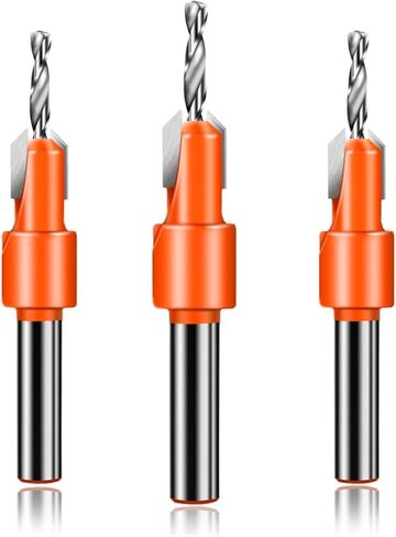 for 5pcs/lot Dia.8-10mm Woodworking Alloy Drill Countersunk Drill Bit Tungsten Carbide Drill Bit Screw 8MM Shank Step Drill Bit Drill Bit(2.8x10) in Saudi Arabia
