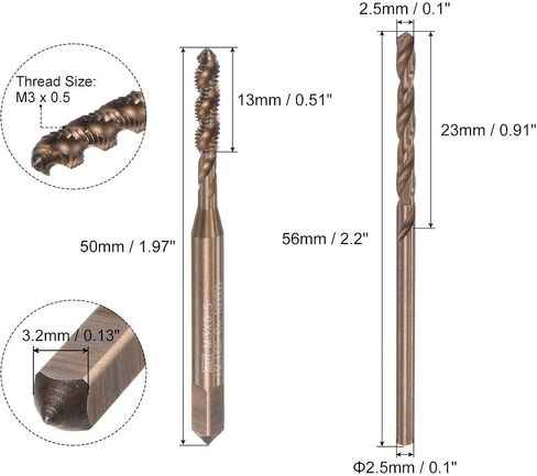 #Uus M3 x 0.5 TAP Firman Flute Tap و 2.5 مم بتات. in Saudi Arabia