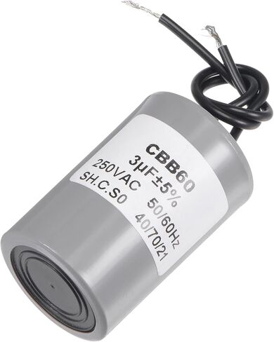 MECCANIXITY CBB60 Run Capacitor 6uF 250V AC 2 Wires 50/60Hz Cylinder Motor Running Capacitor 54x34mm for Air Compressor Water Pump in Kuwait