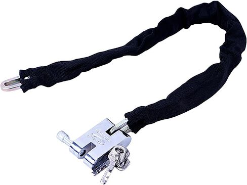 Bicycle Chain Lock Heavy Duty Safety Padlock Metal Chain Cloth Square Head Chain Lock Bicycle General Anti-Theft Lock (60CM), 26 * 60cm/(10" * 1.9 Ft) in Saudi Arabia