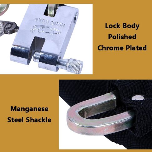Bicycle Chain Lock Heavy Duty Safety Padlock Metal Chain Cloth Square Head Chain Lock Bicycle General Anti-Theft Lock (60CM), 26 * 60cm/(10" * 1.9 Ft) in Saudi Arabia