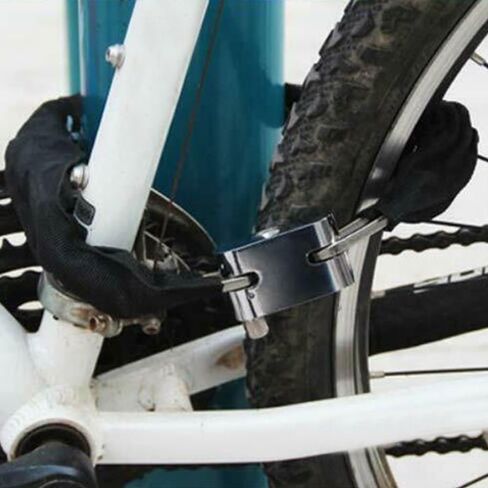 Bicycle Chain Lock Heavy Duty Safety Padlock Metal Chain Cloth Square Head Chain Lock Bicycle General Anti-Theft Lock (60CM), 26 * 60cm/(10" * 1.9 Ft) in Saudi Arabia