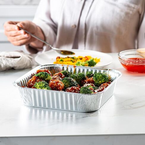 Comfy Package [30 Count] 9 x 13 Aluminum Foil Pans Half Size Deep Steam Table Pans in Kuwait
