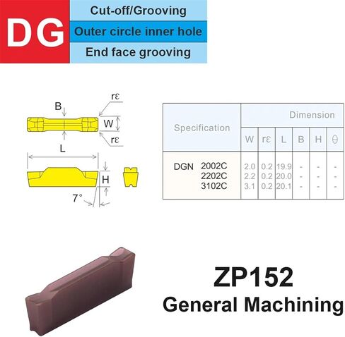 DGN Insert DGTR Holder Lathe Machining Cutting Toolholders Cutter Parting Face Grooving Tools 1Pcs(DGN3102C (1PC)) in Saudi Arabia