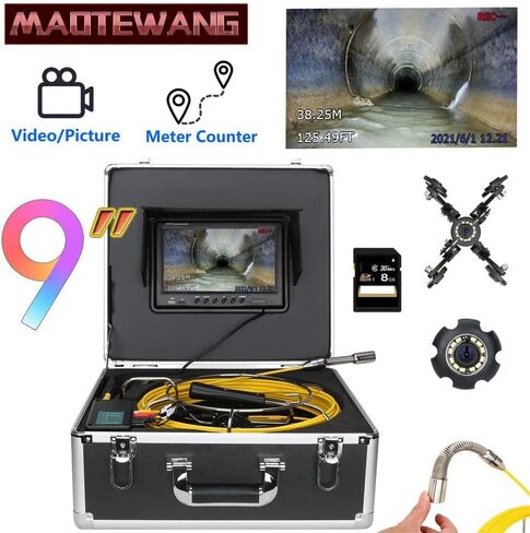 Industrial Endoscope DVR Video Recording 20M Cable with Meter Counter Sewer Pipe Inspection Cameraa,Drain Sewer Pipeline in Saudi Arabia