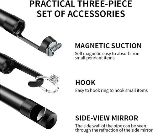 Pipe Endoscope Camera, 5-Inch IPS Inspection Camera 3X Zoom IP67 Waterproof Industrial Endoscope Camera with 32G Memory Card,5M in Saudi Arabia