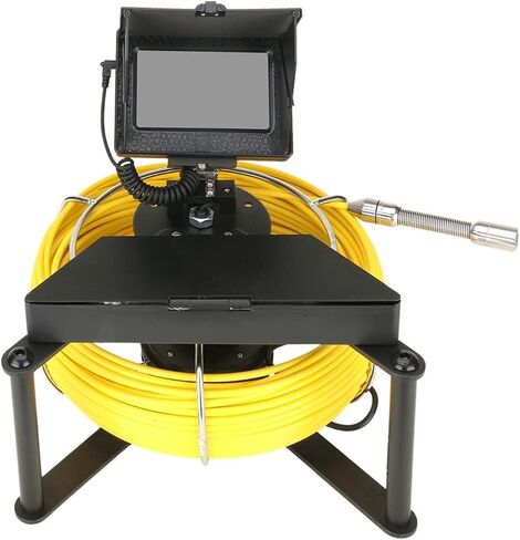 Sewer Endoscope Camera Sewer Camera with 4.3inch IPS Color Monitor Sewer Pipe Inspection Camera with 16GB DVR 512HZ Pipe Locator Sewer Drain Industrial Endoscope Long Tim in Saudi Arabia