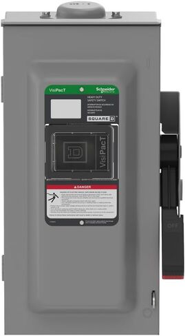 Square D Square D بواسطة Schneider Electric VHU362RB VESIPACT DUTICH SANIOND مع نافذة العرض ومؤشرات RED (ON) والأسود (OFF) ، غير مستخدم 3 عمود ، 60A ، 600VAC/600VDC ، TYPE 3R in Saudi Arabia