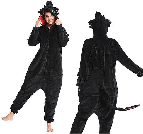 Men Women Pajamas Dragon Animal Shoes Onesie Cosplay Costume Christmas Halloween Pajamas Zipper Jumpsuit in Saudi Arabia