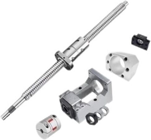 Metal Ball Screw nut Motor Kits Ball Screw SFU2010 150-1000mm Spindle Kits HM15-86 C5 Aluminum for Engraving Machine Accessorie(550mm) in Saudi Arabia