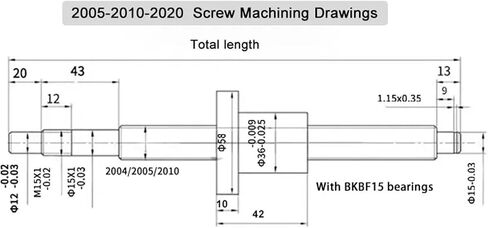 Metal Ball Screw nut 1pcs SFU2010 20mm Ball Screw Set 300-1000mm DSG20H Ball Nut Housing(300mm) in Saudi Arabia